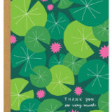 Colour illustration of nasturtiums and the words 'thank you so very much'