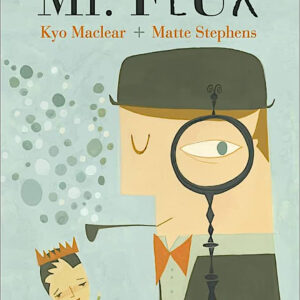 Book cover featuring a colour illustration of a man with a magnifying glass and a bubble-pipe, and a small boy