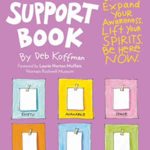 Book cover featuring the title and one of Deb Koffman's cartoons of blank pages with different labels - 'empty', 'blank', 'available', 'space', 'free', 'open'.