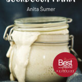 Book cover featuring a photograph of a jar containing sourdough starter, along with the book title